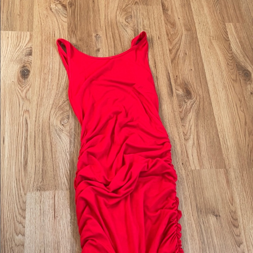 Candy apple red mini dress